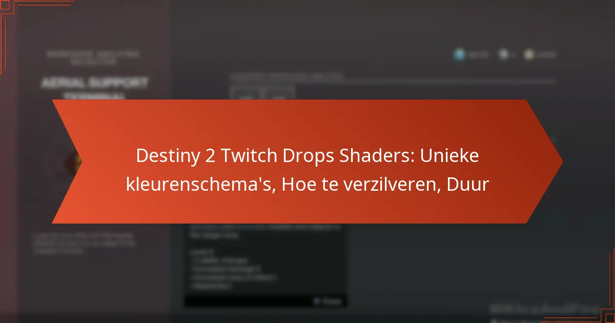Destiny 2 Twitch Drops Shaders: Unieke kleurenschema’s, Hoe te verzilveren, Duur
